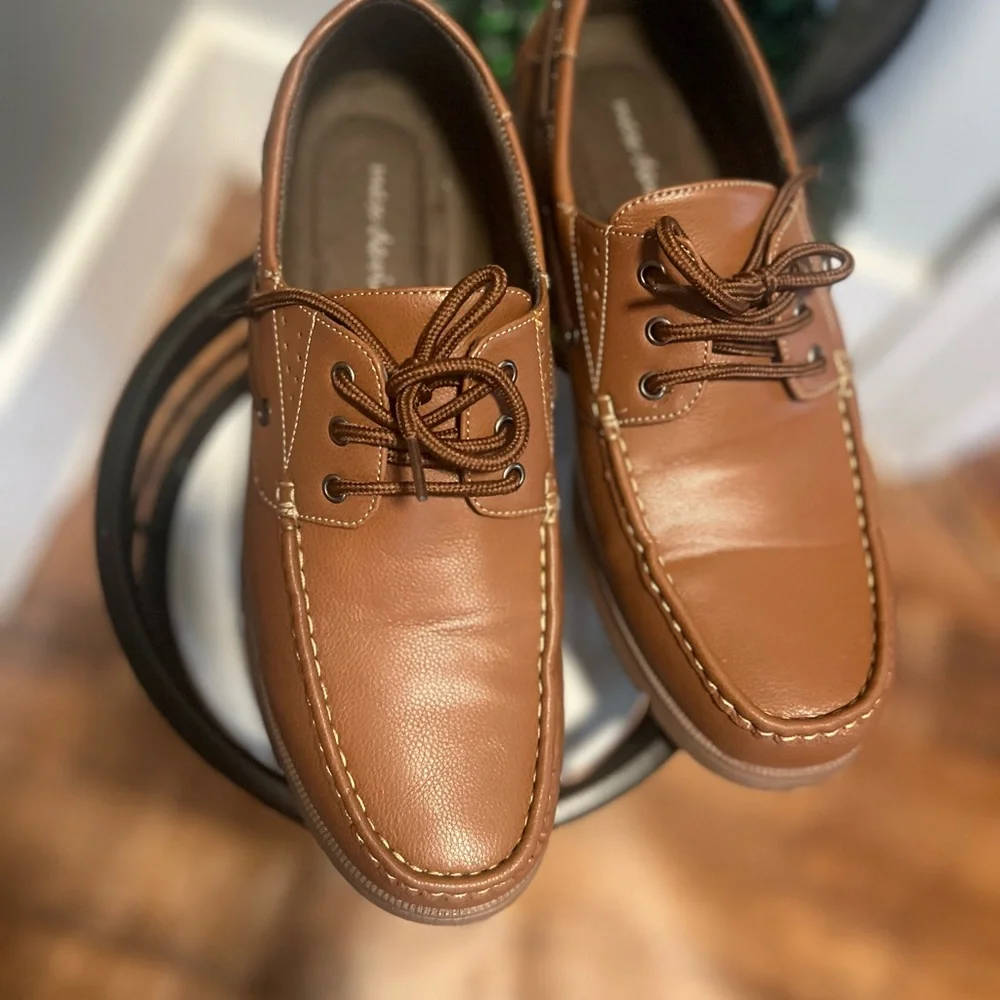 Classic Brown Leather Boat Shoes